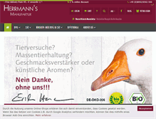 Tablet Screenshot of herrmanns-manufaktur.com